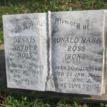 ROSS Ronald Mark 1956-2003 :: ROSS Dennis Arthur -1966