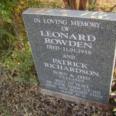 ROWDEN Leonard -1958 :: RICHARDSON Patrick 1969-1969