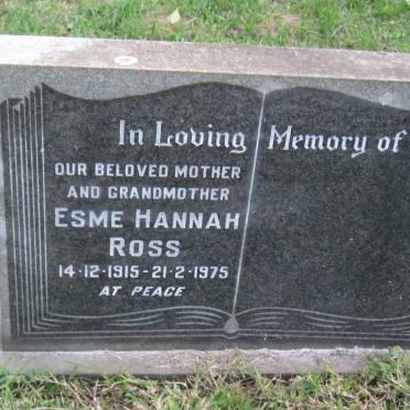 ROSS Esme Hannah 1915-1975