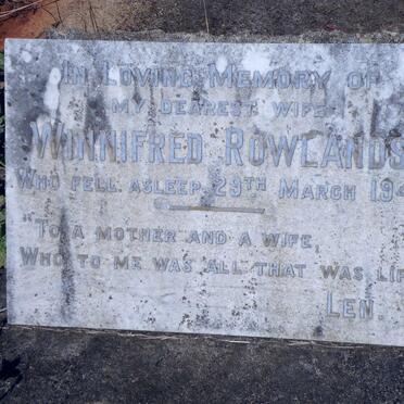 ROWLANDS Winnifred -1941