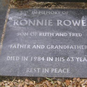 ROWE Frederick Brett Billing -1968 &amp; Ruth -1973 :: ROWE Ronnie -1984 &amp; Jean -2004