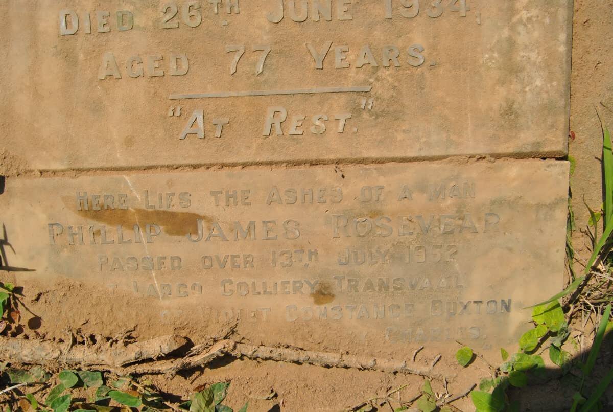 ROSEVEAR Phillip James -1952 &amp; Mary Ann -1934