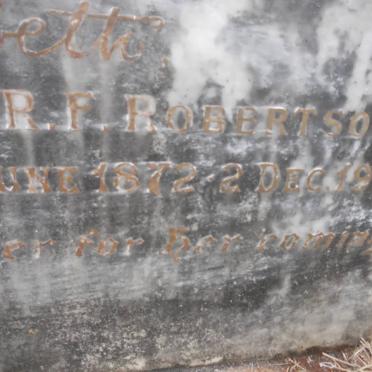 ROBERTSON Elizabeth 1872-1925