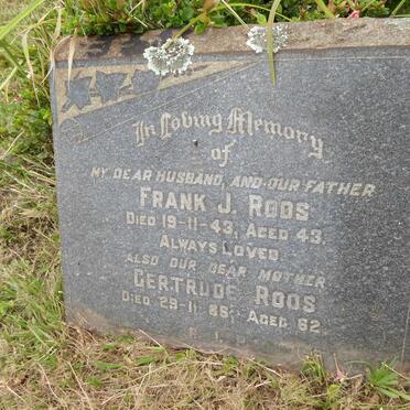 ROOS Frank J. -1943 &amp; Gertrude -1966