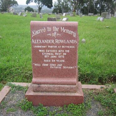 ROWLANDS Alexander -1975