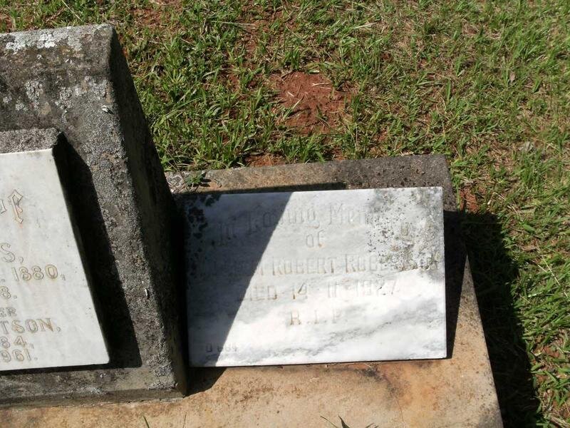 ROBERTSON William Robert -1927