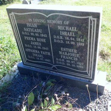 SATIGADU Isiah -1943 :: JAMES Prema Rose -1947 :: ISRAEL Appamma Faith -1967