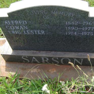 SARSON Alfred 1882-1969 :: SARSON Gowan 1890-1977 :: SARSON Eric Lester 1914-1975