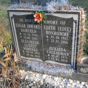 SAMUELS Edgar 1941-2005 &amp; Elizabeth 1941-2013 :: BONHOMME Edith 1942-2006 :: CALLAGHAN Zunaida 1972-2016