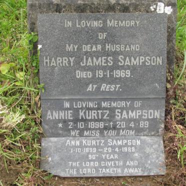 SAMPSON Harry James -1969 &amp; Annie Kurtz 1898-1989 :: SAMPSON Ann Kurtz 1899-1989