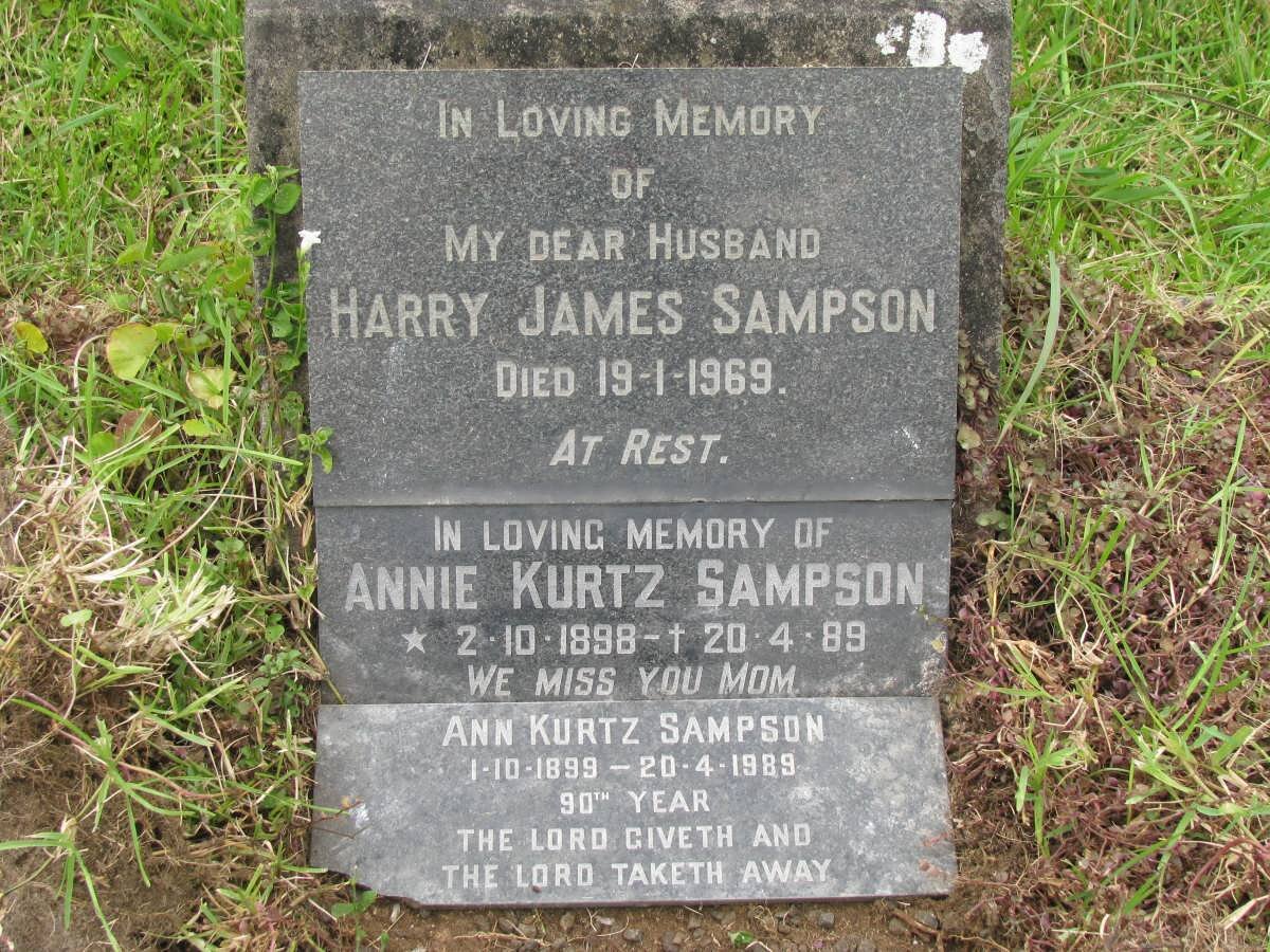 SAMPSON Harry James -1969 &amp; Annie Kurtz 1898-1989 :: SAMPSON Ann Kurtz 1899-1989