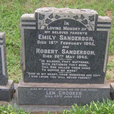 SANDERSON Robert -1945 &amp; Emily -1945 :: CROOKES Len -1967
