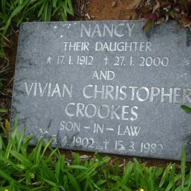 CROOKES Vivian Christopher 1902-1982 &amp; Nancy 1912-2000