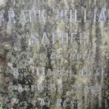 SANDER Frank William -1931
