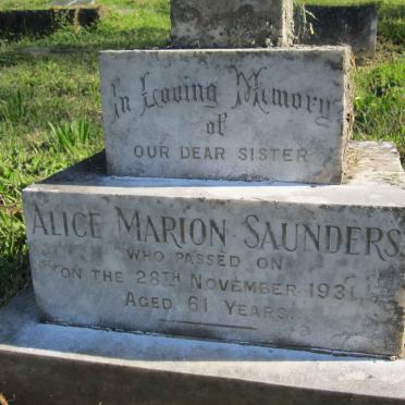SAUNDERS Alice Marion -1931