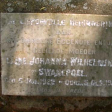 SWANEPOEL Elsie Johanna Wilhelmina 1922-1969