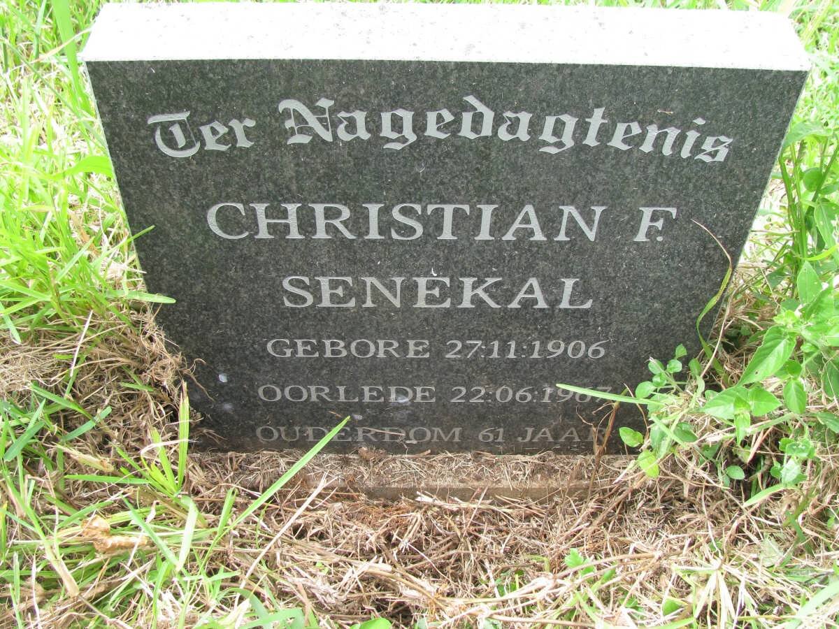SENEKAL Christian F. 1906-1967