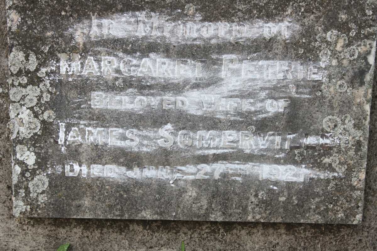 SOMERVILLE Margaret Petrie -1921