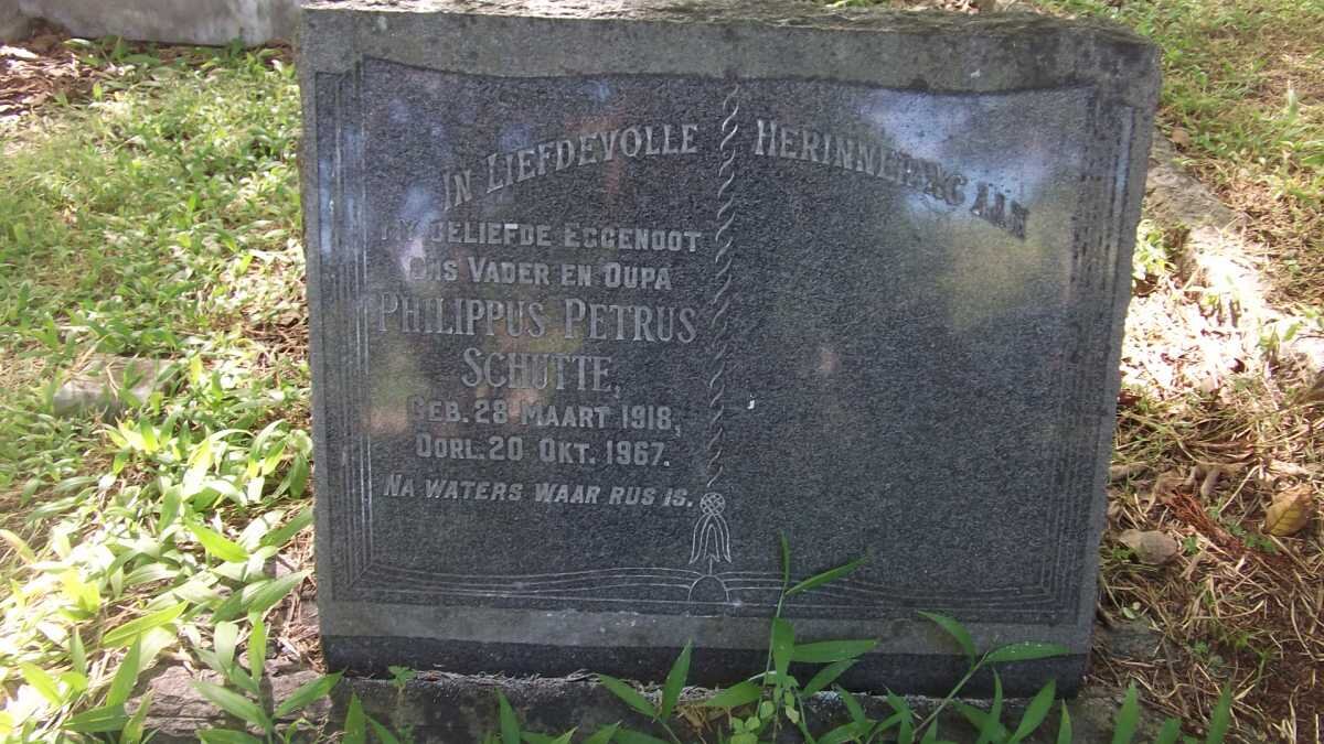 SCHUTTE Philippus Petrus 1918-1967