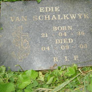 SCHALKWYK Edie, van 1936-2003