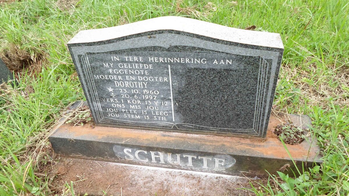 SCHUTTE Dorothy 1960-1992