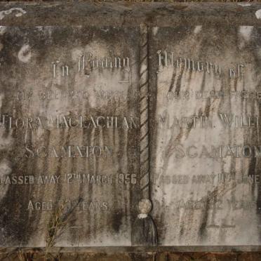 SCAMATON Martin William -1968 &amp; Flora Maclachlan -1956