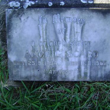 SCARD Alice G. 1894-1968
