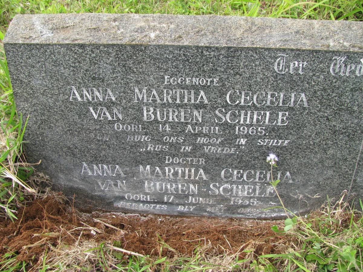 SCHELE Anna Martha Cecelia, VAN BUREN -1965 :: SCHELE Anna Martha Cecelia, VAN BUREN -1935