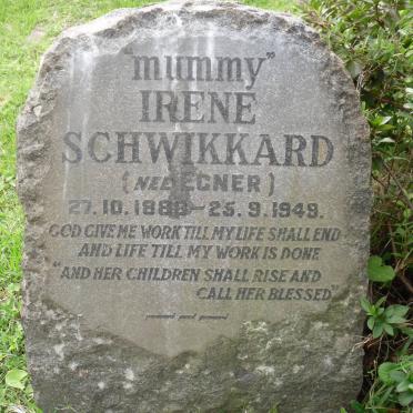 SCHWIKKARD Irene nee EGNER 1888-1949