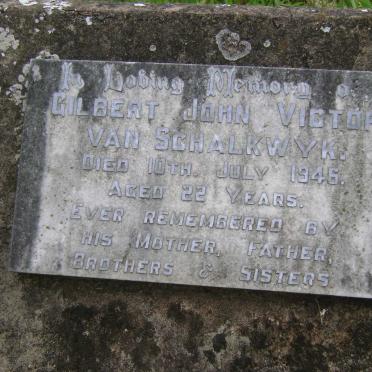 SCHALKWYK Gilbert John Victor, van -1946
