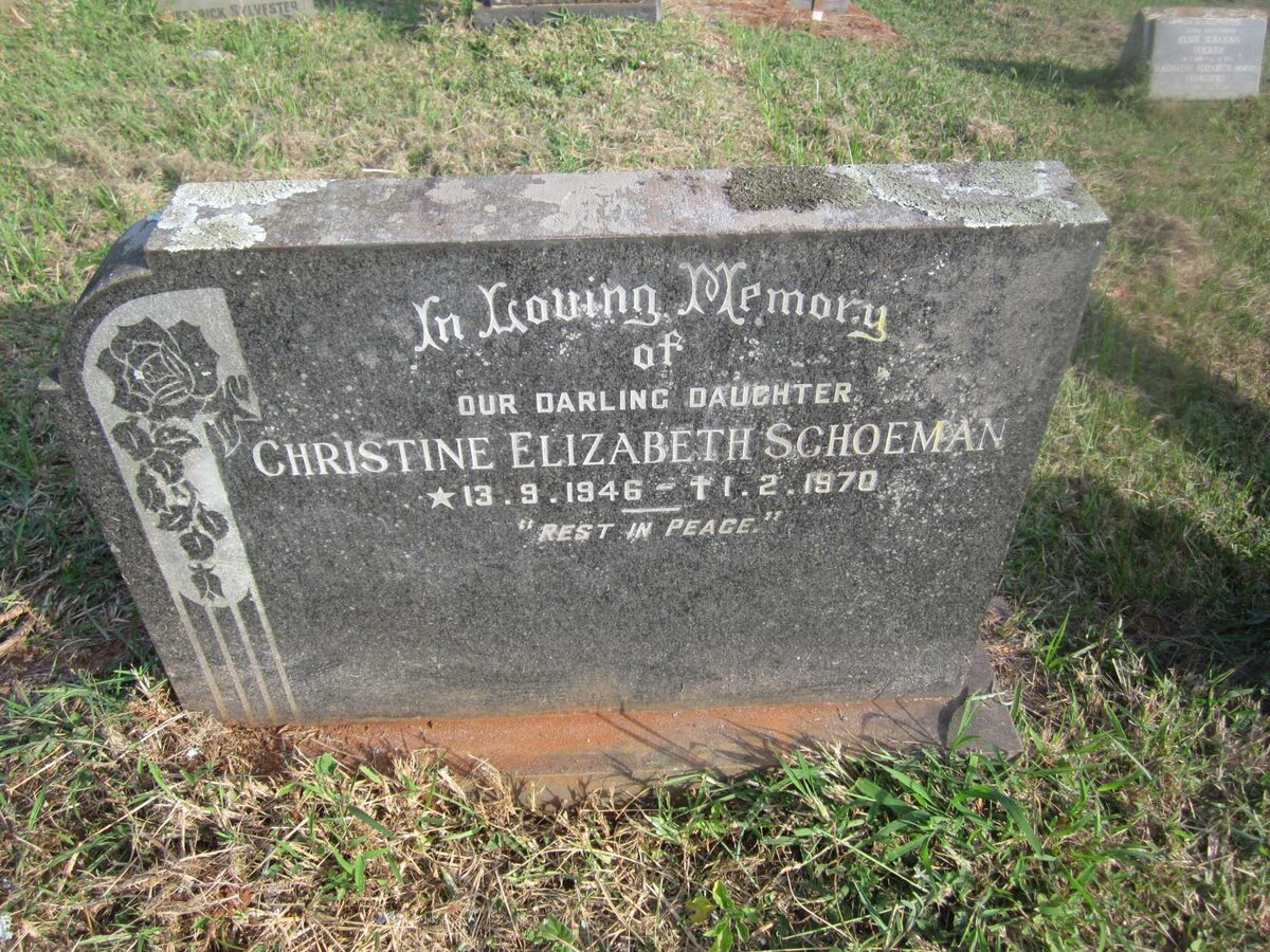 SCHOEMAN Christine Elizabeth 1946-1970