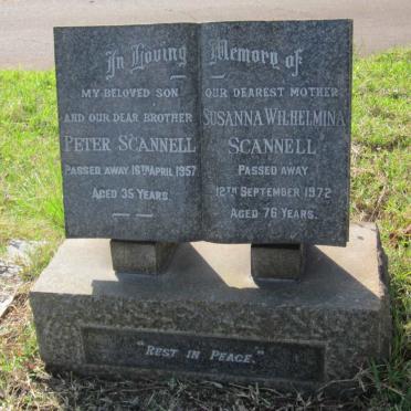 SCANNELL Susanna Wilhelmina -1972 :: SCANNELL Peter -1957