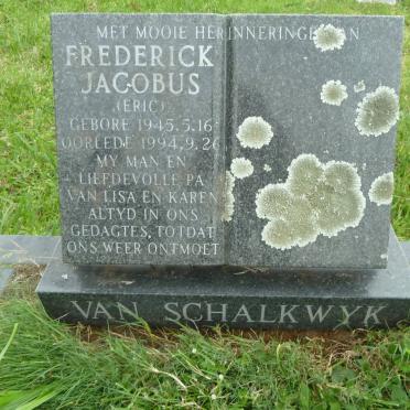 SCHALKWYK Frederick Jacobus, van 1945-1994