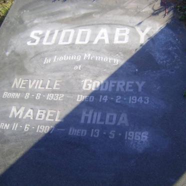 SUDDABY Neville Godfrey 1932-1943 :: SUDDABY Mabel Hilda 1907-1966