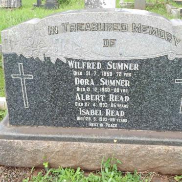 SUMNER Wilfred -1950 &amp; Dora -1960 :: READ Albert -1993 &amp; Isabel -1993