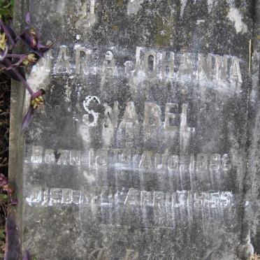 SNABEL Maria Johanna 1898-1959