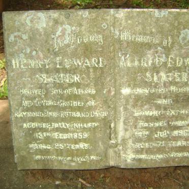SLATER Alfred Edward -1962 :: SLATER Henry Edward -1959