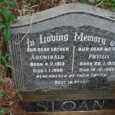 SLOAN Archibald 1913-1980 &amp; Phyllis 1915-1986
