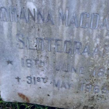 SLOTEGRAAF Johanna Magdalena 1878-1965