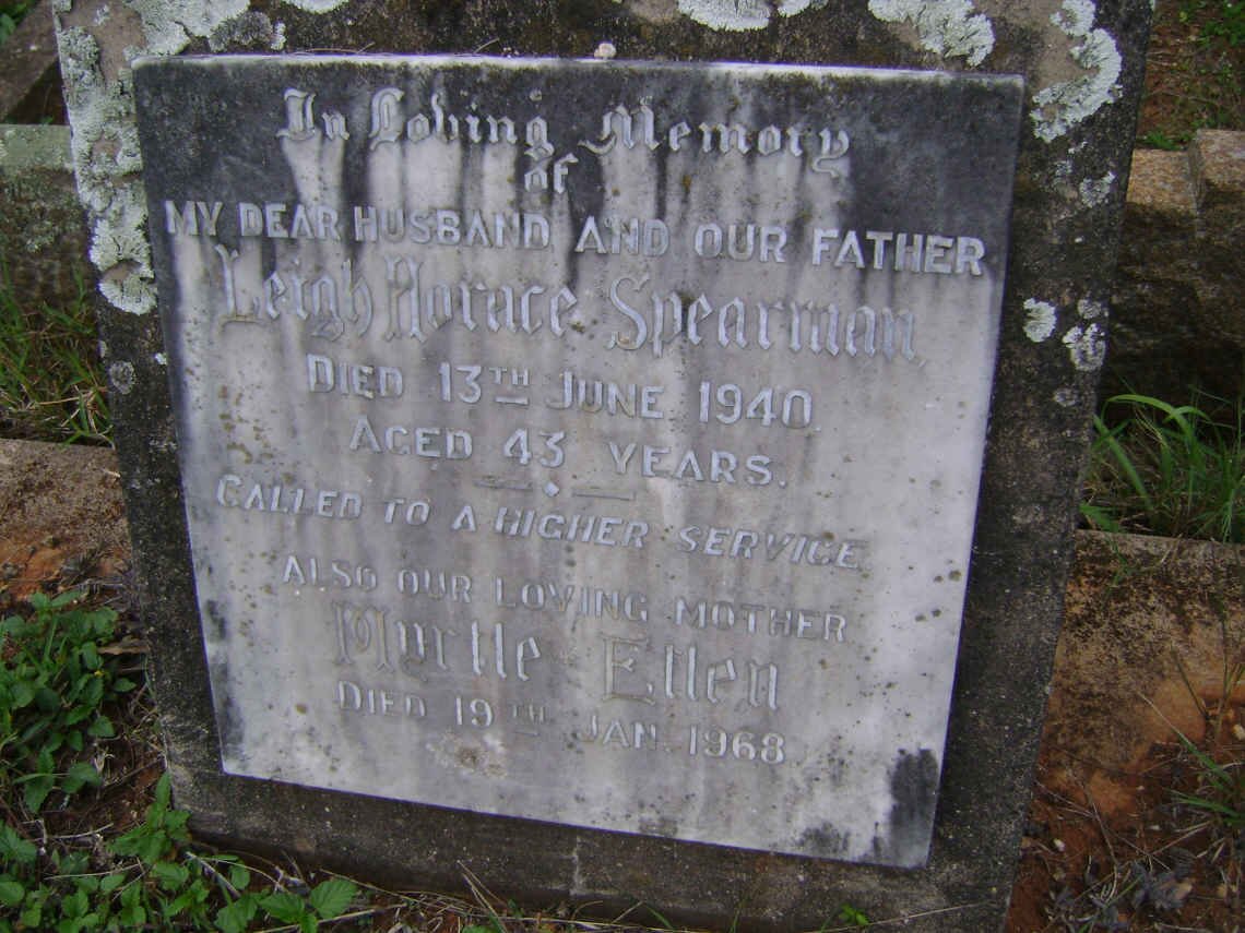 SPEARMAN Leigh Horace -1940 &amp; Murtle Ellen -1968