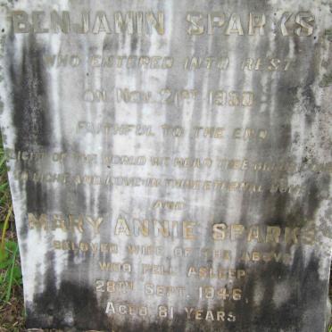 SPARKS Benjamin -1930 &amp; Mary Annie -1946