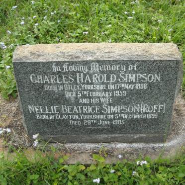 SIMPSON Charles Harold 1888-1959 &amp; Nellie Beatrice ROFF 1895-1985