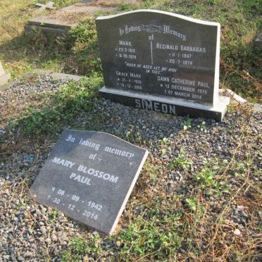 SIMEON Mark 1912-1974 :: SIMEON Grace Mark 1920-2000 :: SIMEON Reginald Barnabas 1947-1974