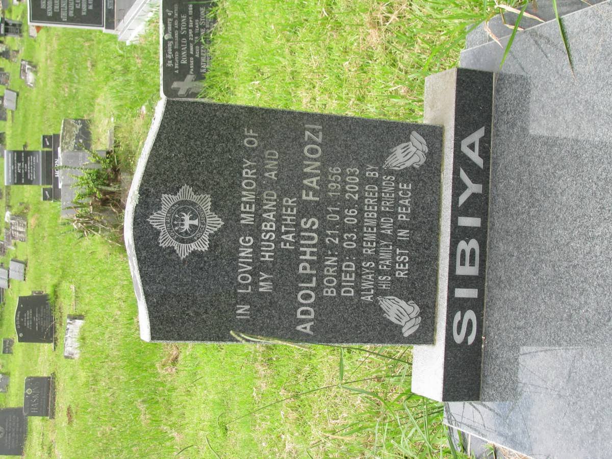 SIBIYA Adolphus Fanozi 1956-2003