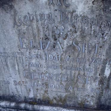 SIM George -1949 &amp; Eliza -1941