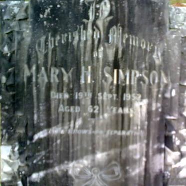 SIMPSON Mary H. -1952