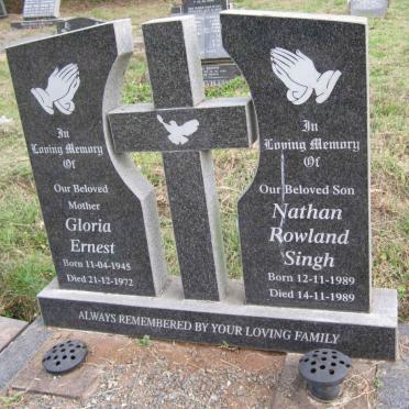 SINGH Gloria Ernest 1945-1972 :: SINGH Nathan Rowland 1989-1989