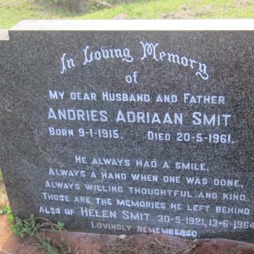 SMIT Andries Adriaan 1915-1961 &amp; Helen 1921-1964