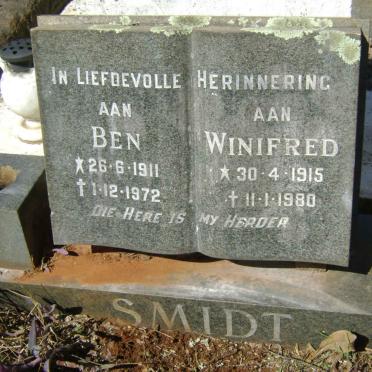 SMIDT Ben 1911-1972 &amp; Winifred 1915-1980