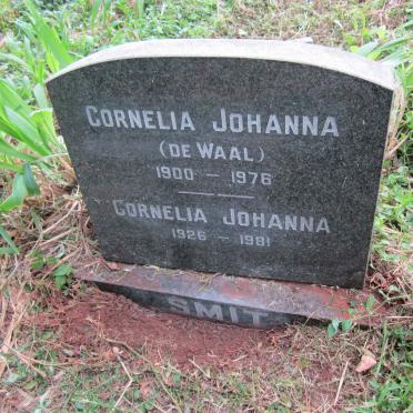 SMIT Cornelia Johanna nee DE WAAL 1900-1976 :: SMIT Cornelia Johanna 1926-1981